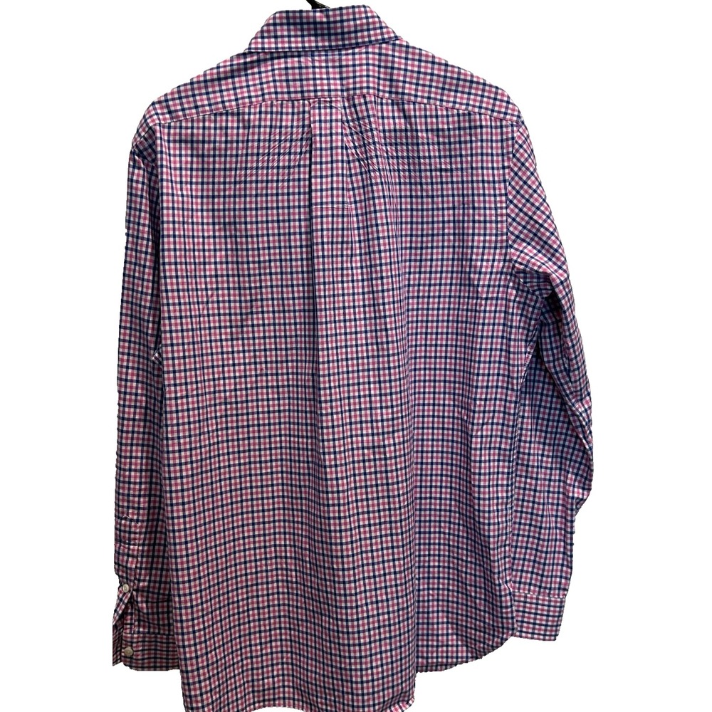 Ralph Lauren Luxury Oxford Mens Dress Shirt Large Cotton Pink White Purple Check - Picture 3 of 6